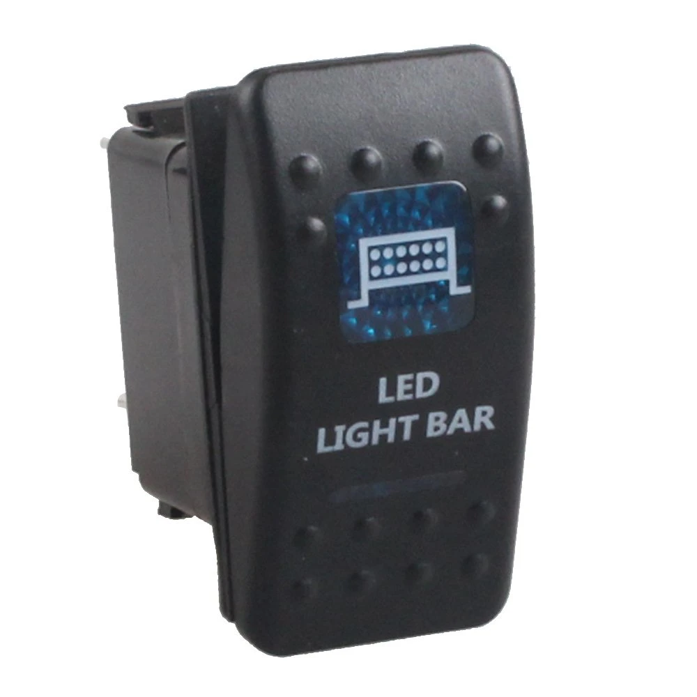 Car Blue LED Bar Light Toggle Switch for Car Boat and More