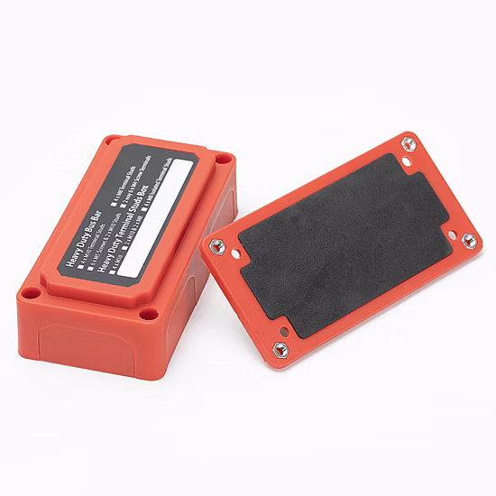 300A バスバー高耐久配電ブロックバスバーボックスモジュール設計 4X M8 (5/16 インチ) 端子スタッド付き車 RV ボート用